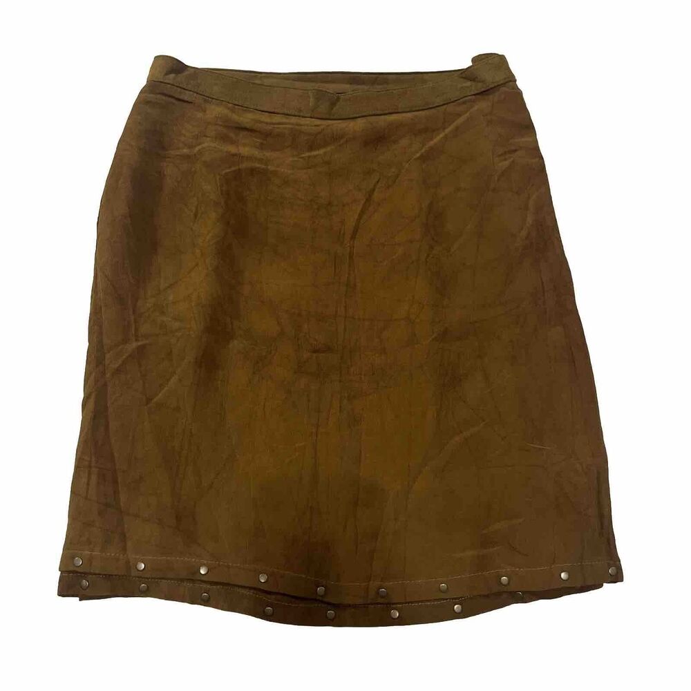 Dorothy Schoelen Platinum Studded Skirt Sz 2 Small